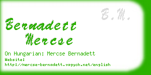 bernadett mercse business card